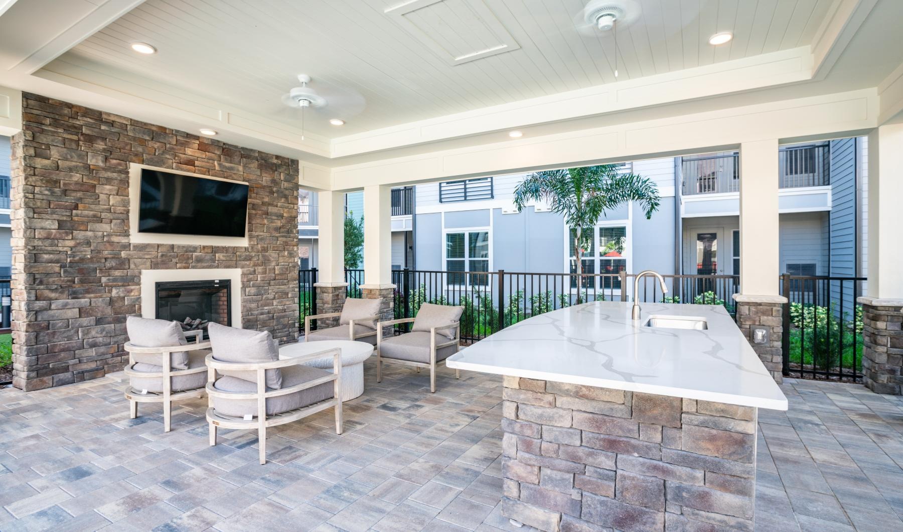 The essence of exceptional living covered outdoor lounge