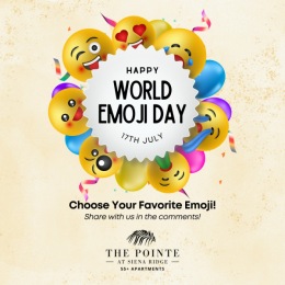 π Happy World Emoji Day! ππ Let’s celebrate the tiny icons that speak volumes. π±π¬ Share your favorite emoji in the comments below! π€π #WorldEmojiDay #EmojisEverywhere #florida #pointesienaridge #friends #neighbors #55pluscommunities #resortstyleliving #thepointeatsienaridge #55plusliving #resortliving #55plus #activeadult #pointeatsienaridge #davenport #community π Happy World Emoji Day! ππ Let’s celebrate the tiny icons that speak volumes. π±π¬ Share your favorite emoji in the comments below! π€π #WorldEmojiDay #EmojisEverywhere #florida #pointesienaridge #friends #neighbors #55pluscommunities #resortstyleliving #thepointeatsienaridge #55plusliving #resortliving #55plus #activeadult #pointeatsienaridge #davenport #community
